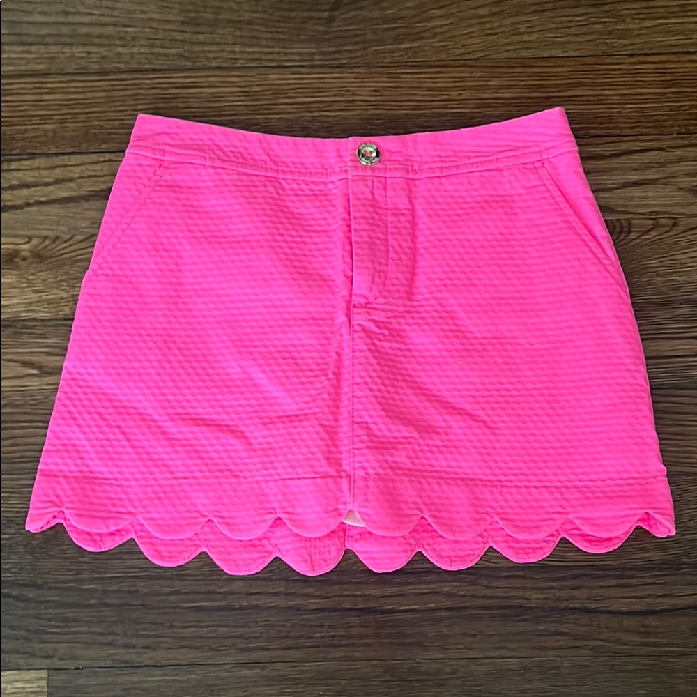 Lilly Pulitzer Pink Ribbed Mini Skirt Resort Wear